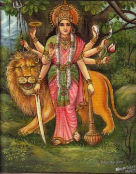 krishna Painting - India Krishna and tiger